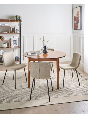 4er-Set Esszimmerstuhl CALDWELL in Beige/Schwarz