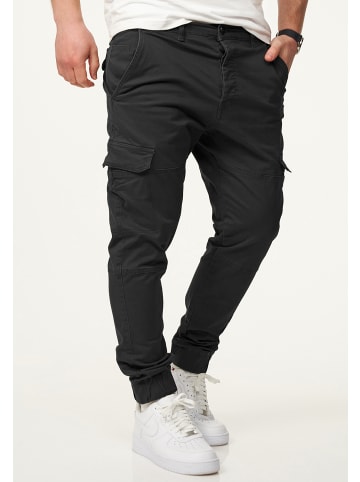 Cargohose - mit elastischen Beinbündchen Jogger-Hose Jeans in Schwarz