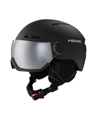 Skihelm mit Visier in schwarz