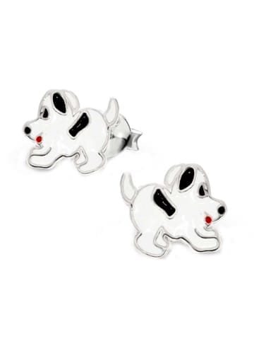 Silber Ohrringe 925 Hund 0,7 cm x 0,8 cm