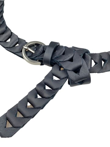 Ledergürtel " Element " in schwarz
