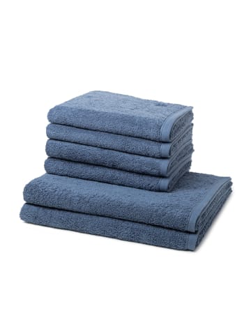 4 X Handtuch 2 X Duschtuch im Set Vita in Denim