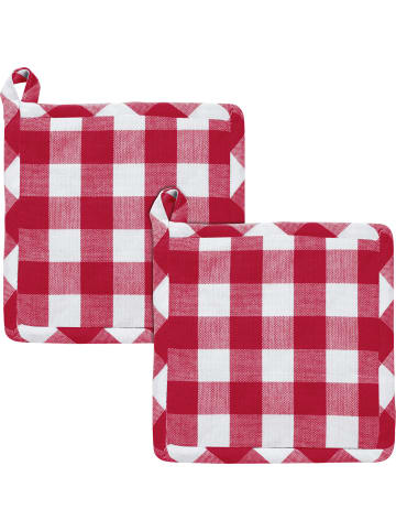 Baumwolle Topflappen 2er-Pack Nashville in rot