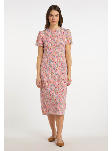 Damen Midikleid in Rosa Mehrfarbig