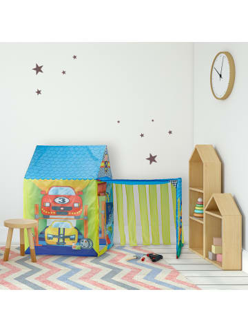 Spielzelt "Autowerkstatt" in Bunt - (B)146 x (H)109 x (T)75 cm