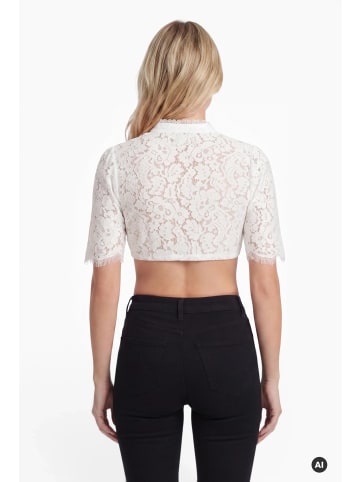 Dirndlbluse Kurzarm Melani in Creme