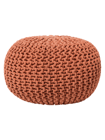 Pouf CONRAD in Braun - (W) 40 x (H) 25 x (L) 40 cm