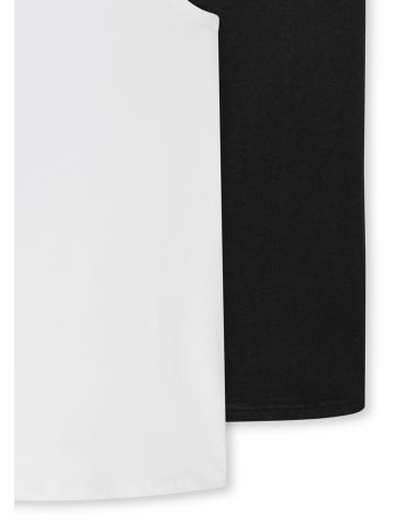 Unterhemd / Top Teens Girls 95/5 Cotton in Schwarz / Weiß