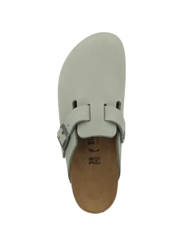 Clogs Boston Geöltes Nubukleder schmal in hellgruen