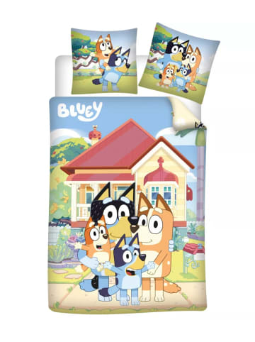 Bluey Neighborhood Kinderbettwäsche für Kindergarten 100×135 cm