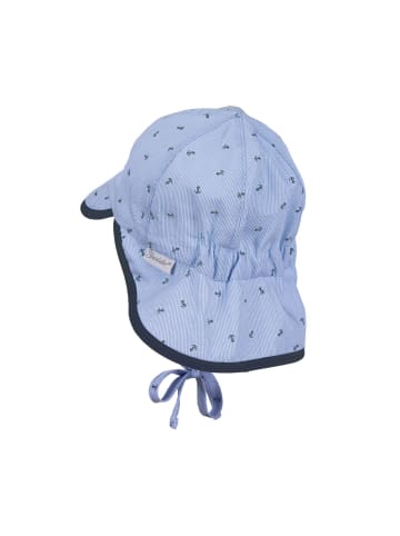 Schirmmütze mit Nackenschutz Anker in himmelblau