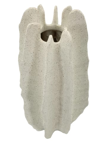 Vase aus cremefarbenem Kunstharz, Ø 23 x 50 cm