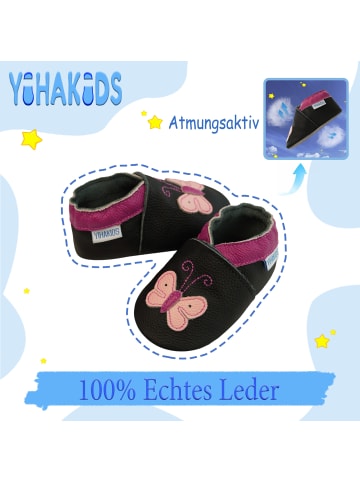 Baby Krabbelschuhe aus Leder, weiche Lauflernschuhe mit rutschfester Sohle 
