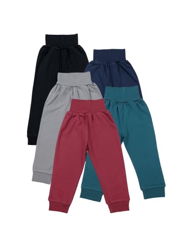 Baby Pumphose 5er Pack in grau/rot