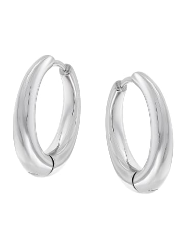 Damen-Ohrringe Titan Creolen Silber