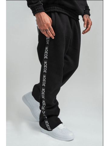 Jogginghose mit seitlichem Logotape in Schwarz