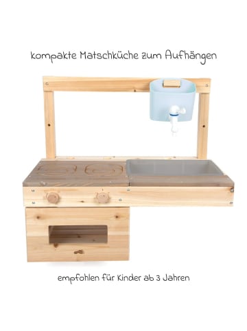 Matschküche zum Hängen mit Kochfeld, in brown