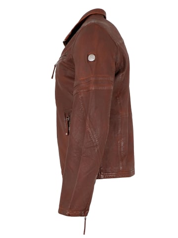 Lederjacke Lammnappa in Rotbraun