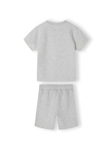 2tlg. Set: T-Shirt & Shorts 23fleece35 in graumeliert