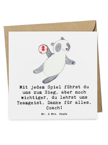 Deluxe Karte Handball Trainerin Dankeschön mit ... in Weiß