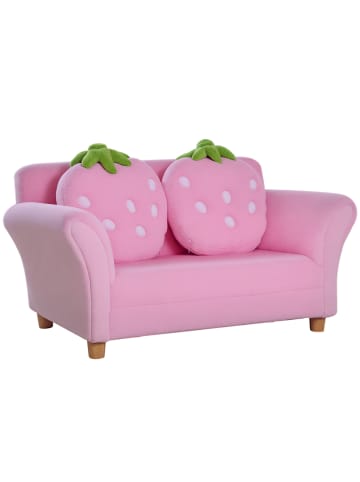 Kindersofa in Rosa 90L x 53B x 48H cm