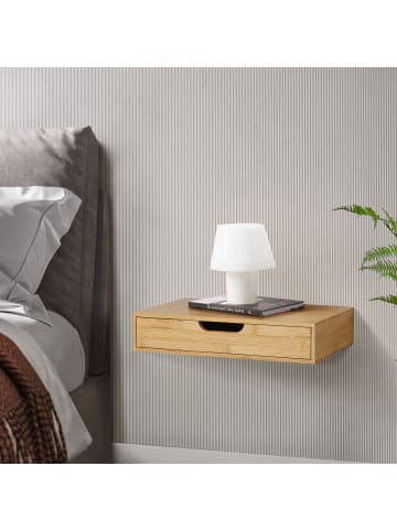 Wandregal Bokn mit Schublade in Beige (L)40cm (B)24cm (H)8cm