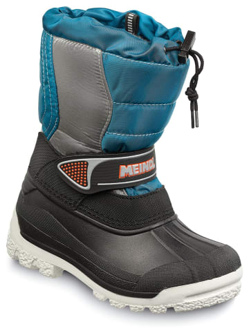 Winterstifefel Snowy in silber/petrol