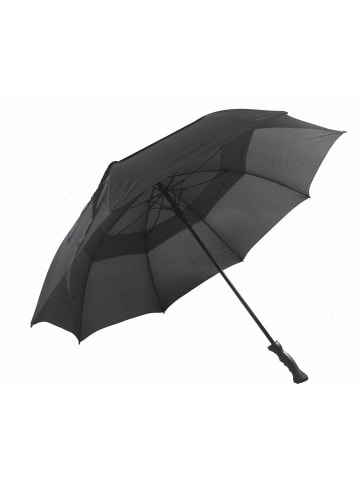 Fiberglasstockschirm mit Hülle Wasserdicht in Schwarz