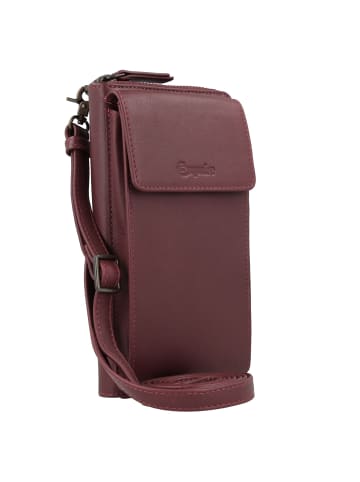 Peru Handytasche Leder 10 cm rot