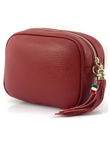 Florence Umhängetasche Leder rot ca. 21cm