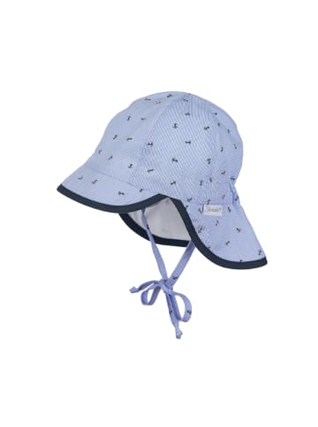Schirmmütze mit Nackenschutz Anker in himmelblau