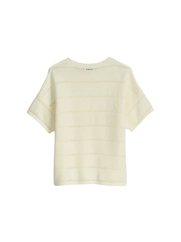 TEENS-GIRLS Kurzarm-Strickshirt in White Cotton