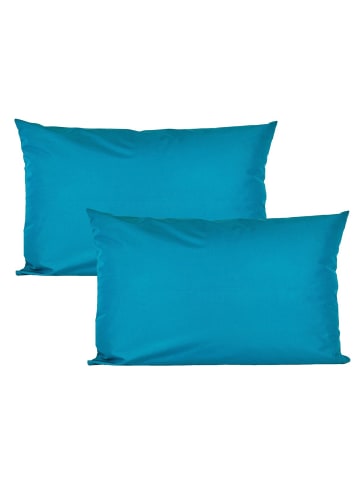 2er Set Outdoor Kissenhülle 40x60cm Uni in Petrol