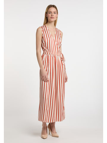 Damen Wickelkleid in Rot Creme