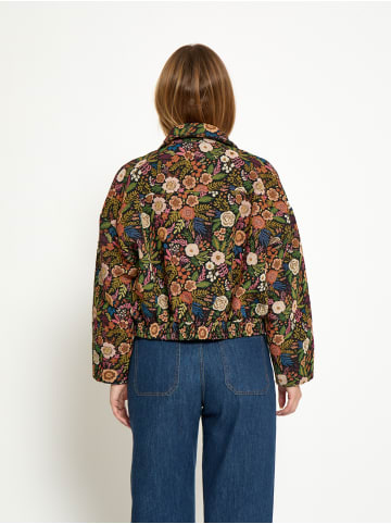 Jacket in Black Flower Print