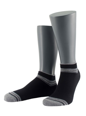 Baumwolle Snaeker-Socken in schwarz