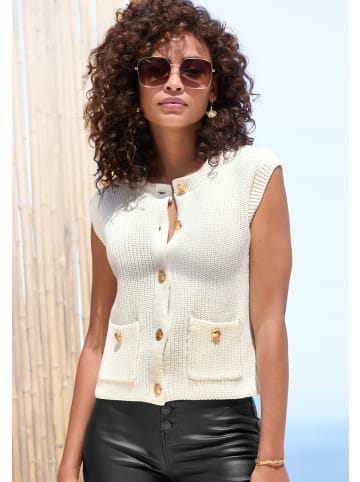 Strickweste in creme