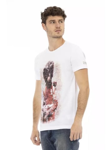 Weiß Baumwolle Herren T-Shirt