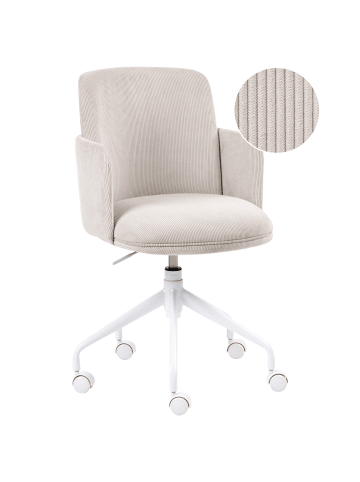 Bürostuhl DRYDEN in Beige/Weiß - (W) 60 x (H) 84 x (L) 60 cm
