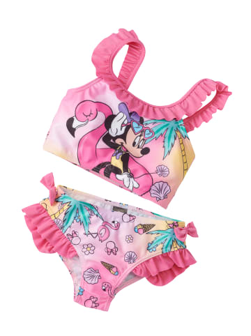 Disney Minnie Mouse Bikini mit Rüschen Zweiteiler Schwimmanzug in pink
