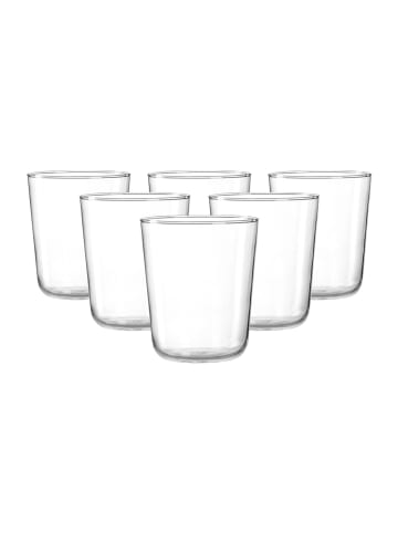 6er Set Whiskybecher Loa in Transparent 315 ml