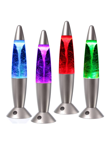 Rocket Lampe TORNADO Twister RGB Farbwechsel H: 36cm in silber