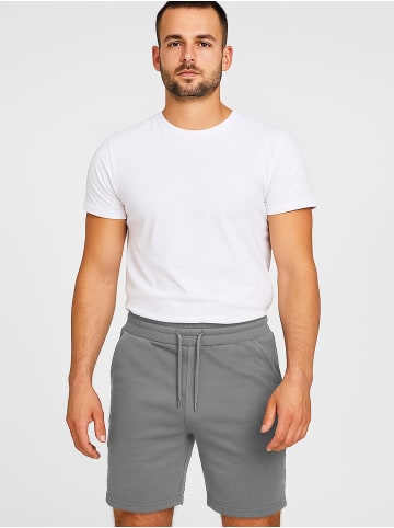 Sweatshorts mit elastischem Bund – Casual Fit in Hellgrau