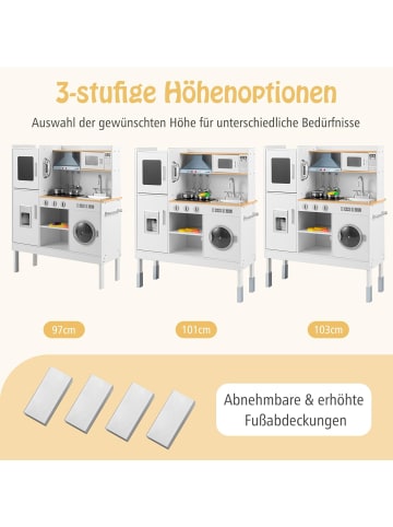 Kinderküche Holz mit Licht & Sound ab 3 Jahren in Hellbraun