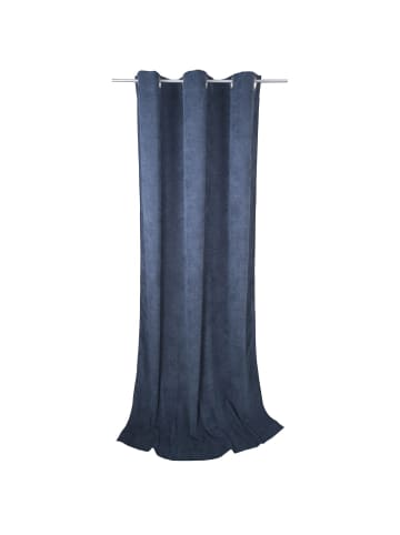 Blickdichter Ösenvorhang CASUAL CORD in Blau