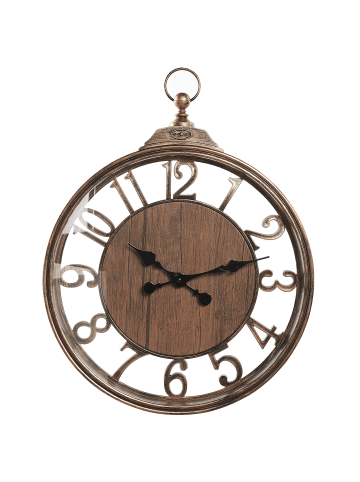 Wanduhr ALCOBA in Braun - (W) 40 x (H) 52 x (L) 5 cm