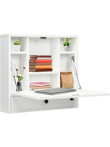 Wandtisch mit Schublade in Weiß