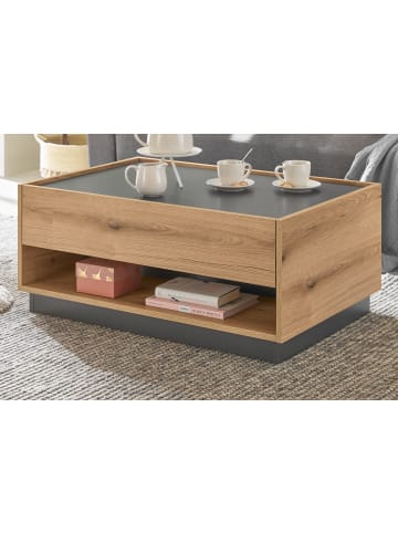Couchtisch Evoke Eiche, grau 90 x 60 cm, Wohnzimmertisch mit Stauraum