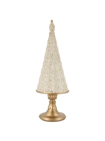 Deko WEIHNACHTSBAUM NOEL Antik Creme Gold 32 cm
