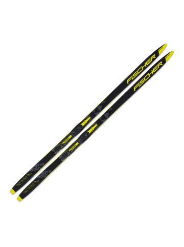 Langlauf Ski-Set in schwarz